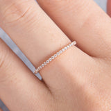 Half Eternity Wedding Ring Band 0.5ct Round Cut Diamond 14k Rose Gold Finish