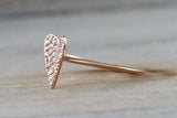 1ct Round Cut Diamond Engagement Ring 14k Rose Gold Finish Heart Shape Solitaire