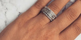 6Ct Baguette Round Diamond Cocktail Eternity Wedding Band 14K White Gold Finish