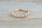 0.1ct Round Cut Diamond Engagement Ring 14k Rose Gold Finish Crown Tiara Style