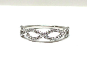 1.7ct Engagement Ring Round Cut Diamond Infinity Design 14k White Gold Finish