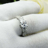 2.5ct Princess Cut Diamond Trilogy Infinity Shank Ring 14k White Gold Finish