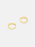 0.6ct Round Cut VVS1D Diamond Five Stone Huggies Earrings 14k Yellow Gold Finish