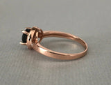 Halo Solitaire Engagement Ring 1.5ct Round Cut Black Diamond 14k RoseGold Finish