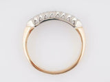 0.4ct Round Cut Diamond Wedding Ring Band Vintage Art Deco 14k Dual Gold Finish