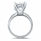 2ct Cushion Cut Diamond Engagement Ring Solitaire Women 14k White Gold Finish