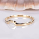 Fancy Plain Wedding Engagement Ring Stackable Band Women 14k Yellow Gold Finish