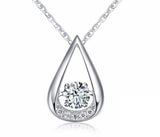 0.8ct Round Cut VVS1 Diamond Pendant Unique Design 14k WhiteGold Finish NO CHAIN