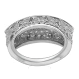 4ct Round Diamond Cluster Art Deco Cocktail Engagement Ring 14k White Gold Over