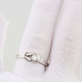 0.5ct Round Cut Diamond Engagement Ring Knot Split Shank 14k White Gold Finish