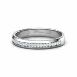 1ct Round Cut Diamond Anniversary Design Wedding Ring Band 14k White Gold Finish