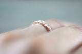 1.5ct Round Cut Diamond Wedding Band 14k Rose Gold Finish Vintage Half Eternity