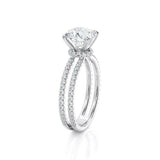 2ct Round Cut Diamond Engagement Ring Split Band Solitaire 14k White Gold Finish