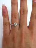 1.5Ct Round Diamond Petite Slim Solitaire Engagement Ring 14K Yellow Gold Finish