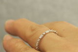 3Ct Round Baguette Diamonds Minimalist Eternity Wedding Band 14K White Gold Over