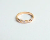 0.7ct Wedding Ring Band Round Cut Diamond Infinity Design 14k Rose Gold Finish