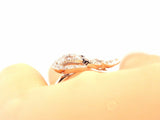 1ct Round Cut VVS1 Diamond Angel Wings Fairy Princess Ring 14k White Gold Finish