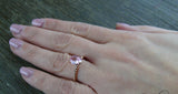 1ct Oval Cut Pink Sapphire Engagement Ring 14k Rose Gold Finish Rope Solitaire