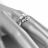 5Ct Round Cut Diamond Trilogy Cocktail Engagement Ring 14K White Gold Finish