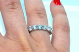 3ct Wedding Ring Band Round Cut Diamond Full Eternity 14k White Gold Finish