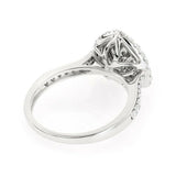 4Ct Round Cut Diamond Heart Shape Dual Halo Engagement Ring 14K White Gold Over