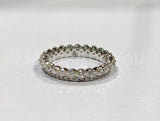 1.9ct Round Cut Moissanite Full Eternity Bar Setting Band 14K White Gold Plated