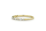 Half Eternity Wedding Band 1ct Marquise Round Cut Diamond 10k Yellow Gold Finish