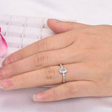 1.2ct Oval Cut Diamond Engagement Ring Solitaire with Accent 14k White Gold Over