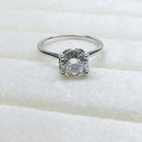 2ct Round Cut VVS1D Diamond Engagement Ring Solitaire 14k White Gold Finish