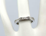 2ct Round Cut Diamond Wedding Band Channel Half Eternity 14k White Gold Finish