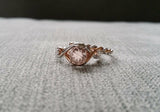 1Ct Round Cut Peach Morganite Infinity Band Engagement Ring 14K Dual Gold Finish