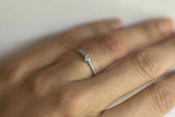 Solitaire with Accent Engagement Ring 1.5ct Heart Cut Diamond 14k WhiteGold Over