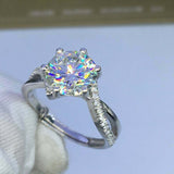 2.5ct Round Cut Diamond Engagement Ring Split Shank Solitaire 14k WhiteGold Over