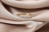 Half Eternity Wedding Band 1ct Marquise Round Cut Diamond 10k Yellow Gold Finish