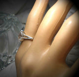 Split Shank Solitaire Engagement Ring 2.5ct Marquise Diamond 14k White Gold Over