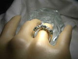 1.2ct Round Cut Green Emerald 5 Stone Stackable Wedding Band 14k White Gold Over