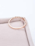 0.2ct Round Cut Diamond Engagement Ring Dainty Minimalist 14k Rose Gold Finish