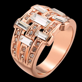 3Ct Baguette Cut Diamond Art Deco Cocktail Wedding Band 14K Rose Gold Finish