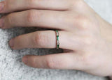 1ct Princess Cut Green Emerald Wedding Band 14k Yellow Gold Finish Full Eternity