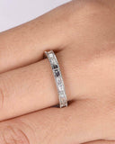 1ct Baguette Cut VVS1D Diamond Wedding Band Full Eternity 14k White Gold Finish