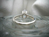 Solitaire Women Engagement Ring 1.5ct Pear Cut VVS1D Diamond 14k White Gold Over