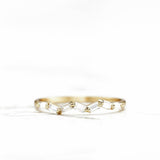 Stylish Stackable Wedding Band 0.5ct Baguette Cut Diamond 14k Yellow Gold Finish