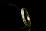 2Ct Baguette Cut DVVS1 Diamond Half Eternity Wedding Band 14K Yellow Gold Finish