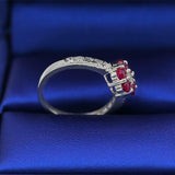 2ct Round Cut Pink Sapphire Engagement Ring 14k White Gold Finish Elegant Floral