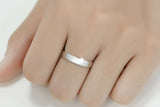 Cute Couple Plain Wedding Ring Bands 14K White Gold Finish Custom Engraving Done