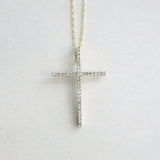 3ct Round Cut Diamond Jesus Cross Holy Pendant 14k White Gold Finish NO CHAIN