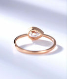 1ct Pear Cut Diamond Engagement Ring Bezel Set Solitaire 14k Rose Gold Finish