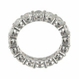 4.9ct Round Cut Diamond Gatsby Full Eternity Wedding Band 14k White Gold Finish