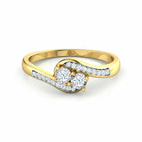 1.6ct Engagement Ring Round Diamond Twist Swirl Solitaire 14k Yellow Gold Finish