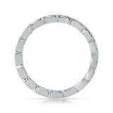 0.62ct Round Cut Diamond Wedding Ring Band Milgrain Eternity 14k White Gold Over